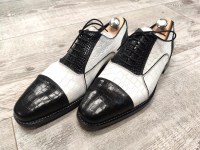 Custom faux-croco spectator handmade shoes (3)